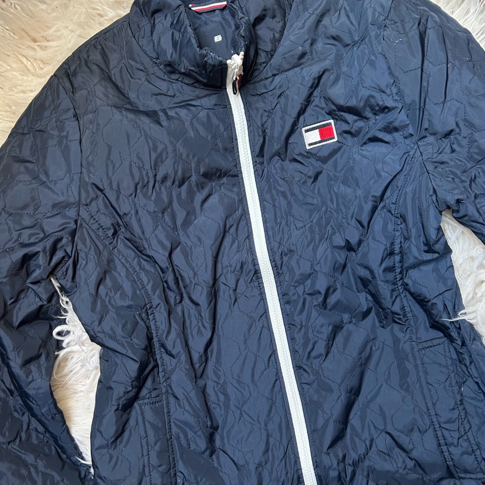 Tommy Hilfiger Womens 3-in-1 All Weather System Jacket Full Zip Navy Blue